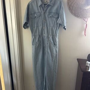 We the Free Marci Denim Jumpsuit Size Medium